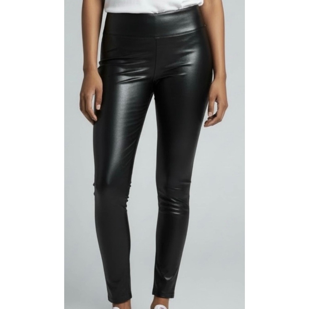 Wild Fable Black Faux Leather High Waisted Edgy Chic Leggings Womens Large NEW